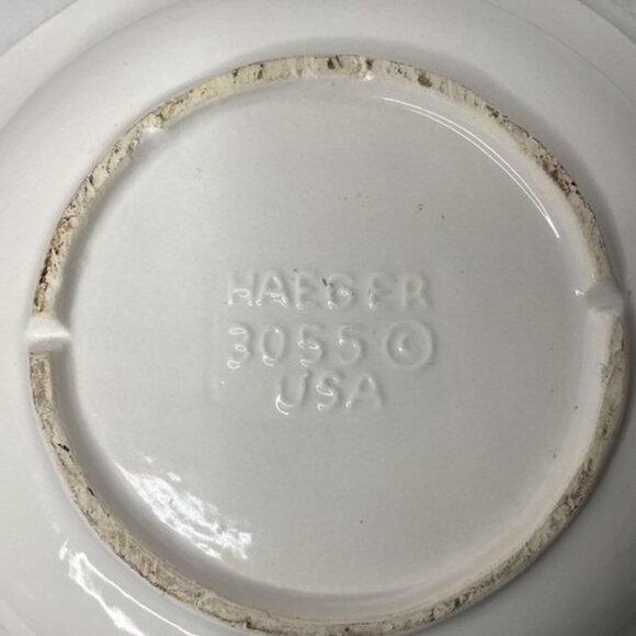 Royal Haeger White #3055 Serving Bowl With Pink Roses 10" Vintage Christmas Gift - Picture 3 of 6